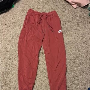 Nike Red Sweatpants Relaxed Fit Joggers
